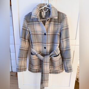H&M Tie Waist Wool Blend Coat
